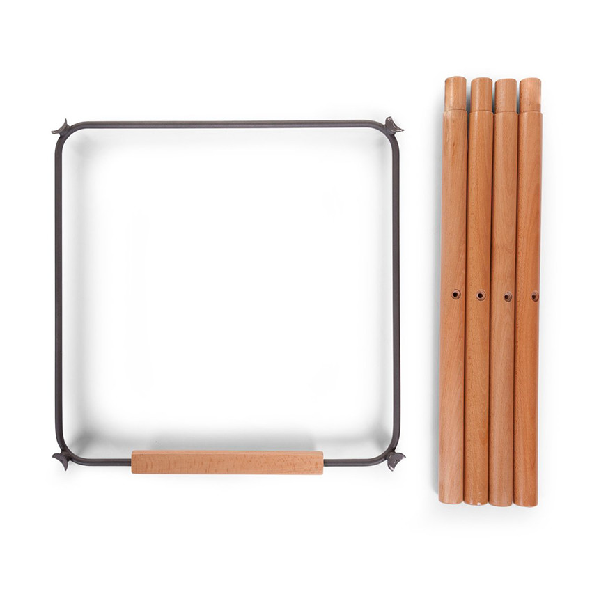 Set de pieds longs + repose pieds pour Evolu 2 - Bois/Anthracite  