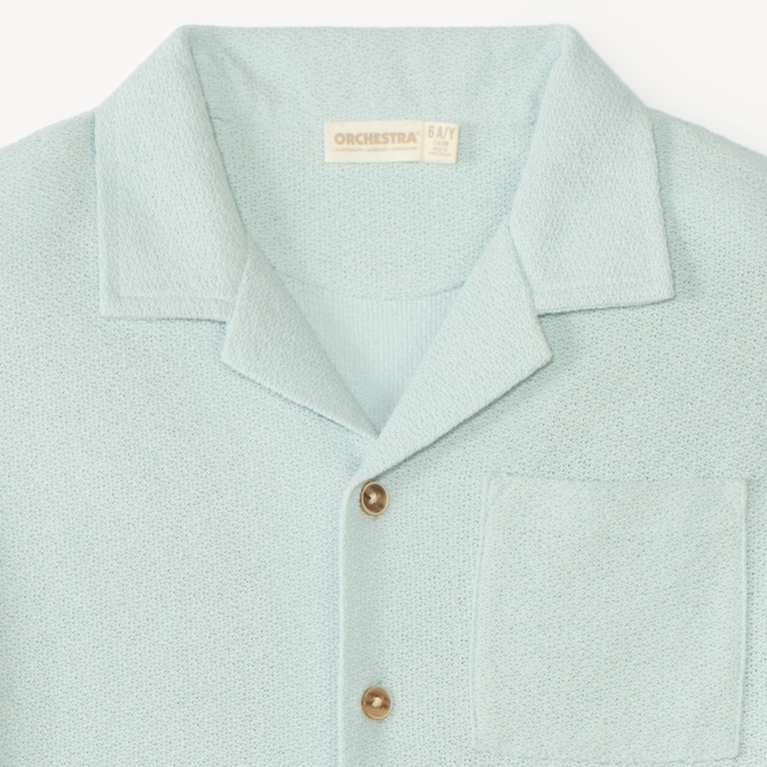 Chemise manches courtes en jersey uni pour garçon 