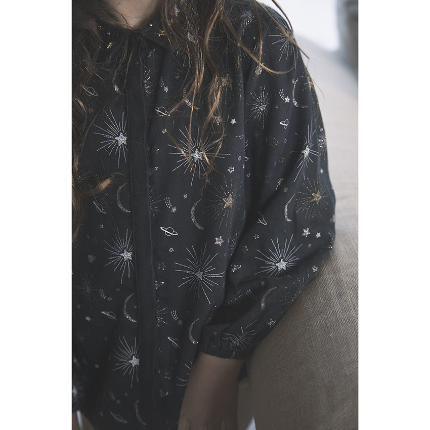 Chemise manches longues à imprimé pailleté pour enfant fille 