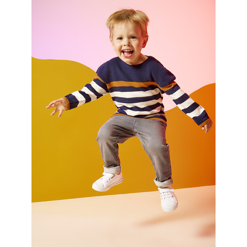 Jean à taille élastiquée pour bébé garçon 