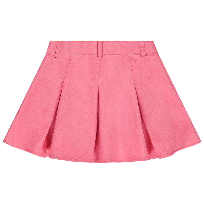 Jupe courte effet plissé en popeline pour fille 