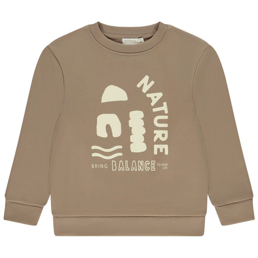 Sweatshirt fleece met fantasieprint voor jongen 