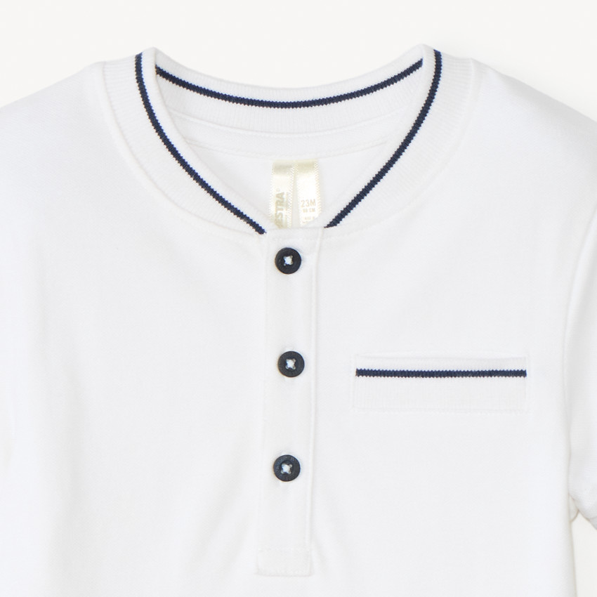 Polo met korte mouwen en teddy kraag voor baby jongen 