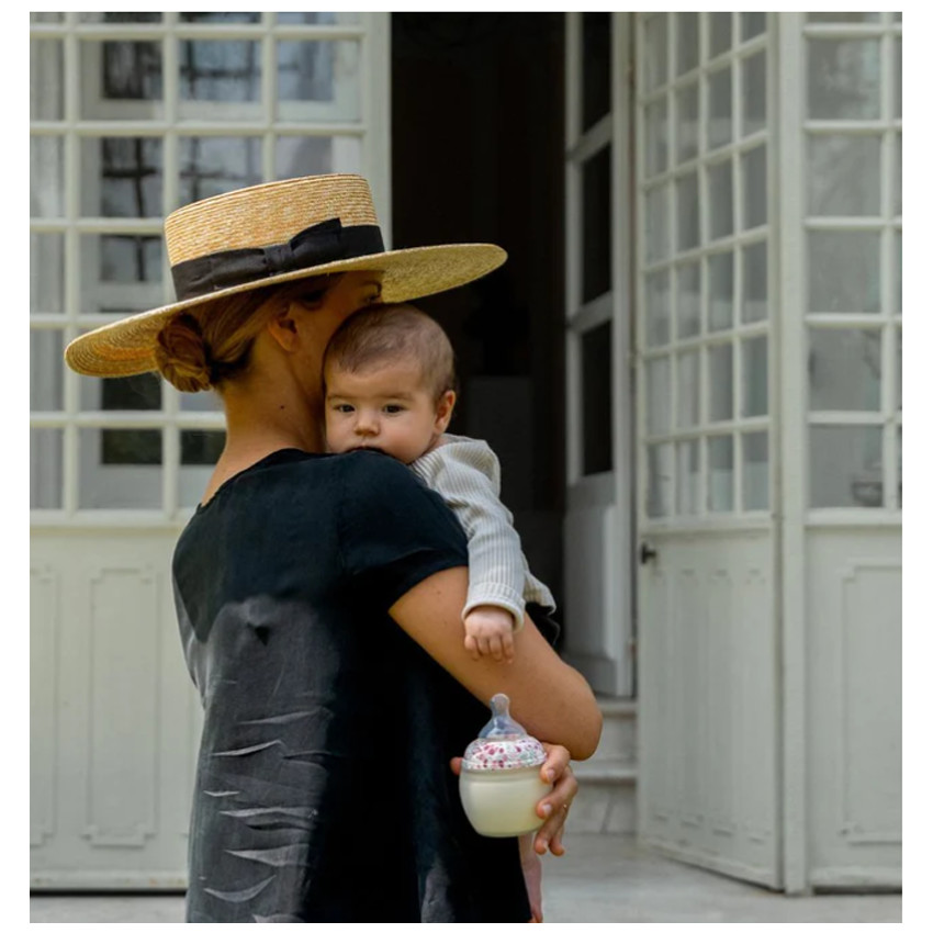 Biberon silicone 330ml Liberty Mimosa Field Pink  