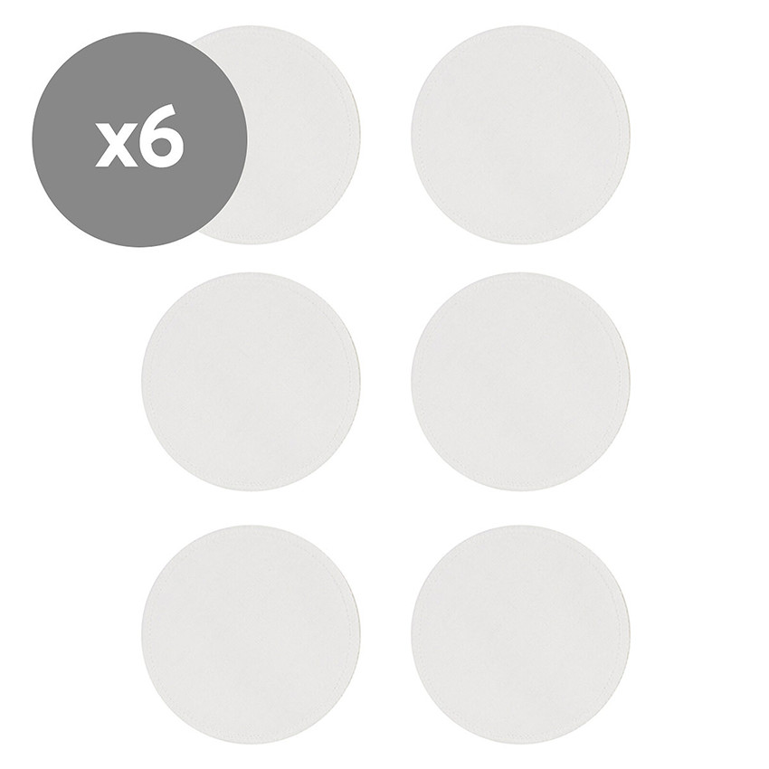 Coussinets d'allaitement lavables 6pcs coton blanc 