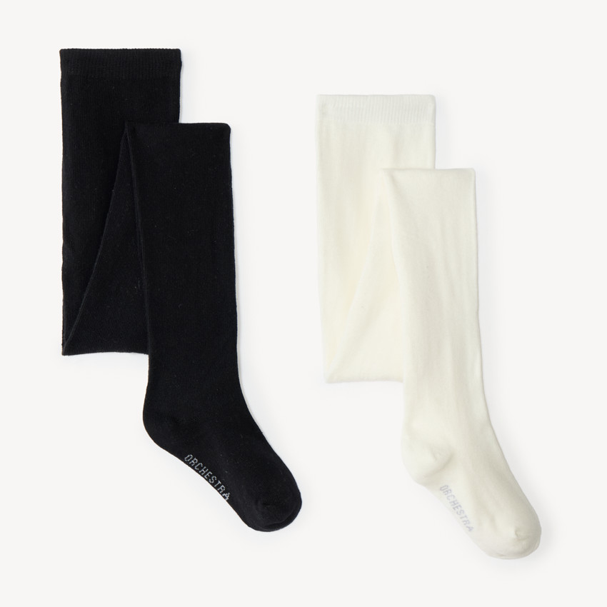 Set van 2 dikke effen panty
