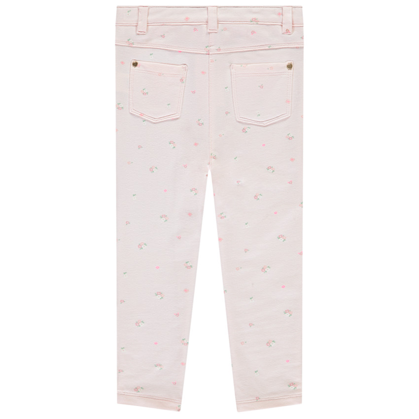 Broek in fleece met print meisjes 
