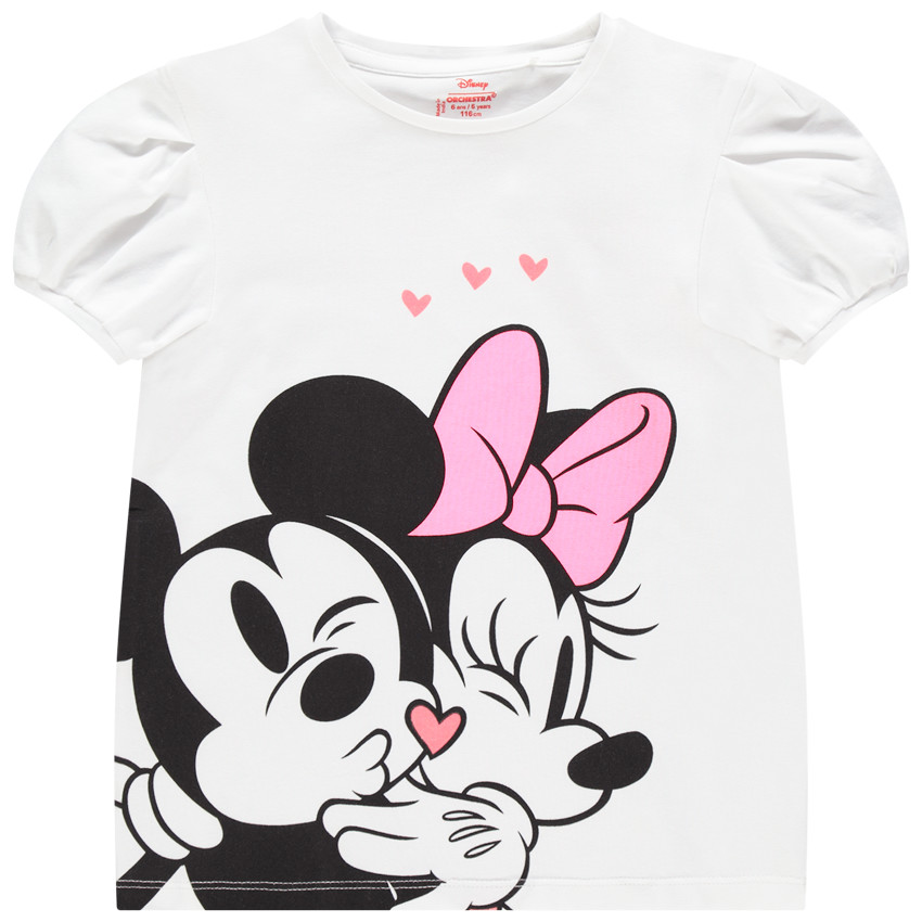 T-shirt met korte mouwen, met Mickey en Minnie-print (Disney) 