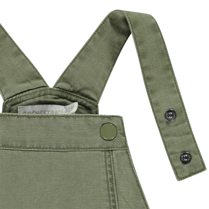 Salopette courte unie pour bébé garçon 