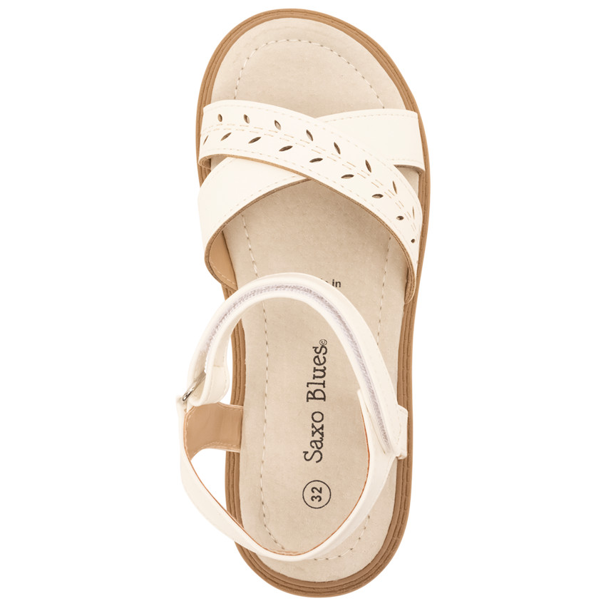 Sandales velcros à bride ajourée pour fille 