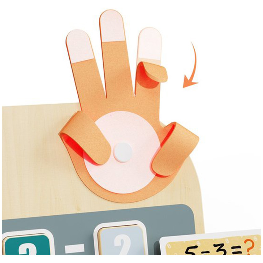 Calculatrice de doigt Finger Math apprendre à calculer jouet en bois 24m+ 
