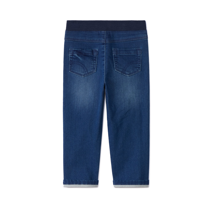 Jean droit à taille élastiquée pour bébé garçon 
