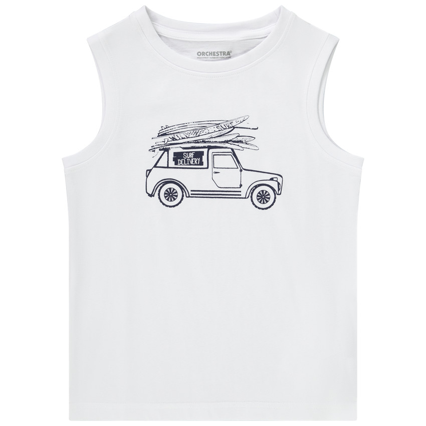 Débardeur en jersey print voiture pour garçon 