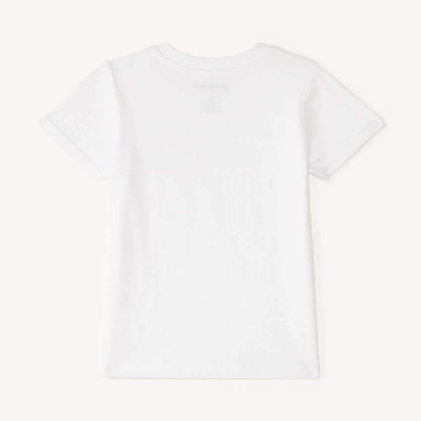 T-shirt met korte mouwen effen textuur voor baby jongen 