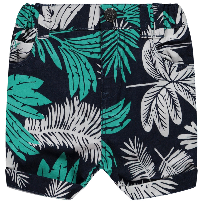 Bermuda met bladerenprint voor baby jongen 