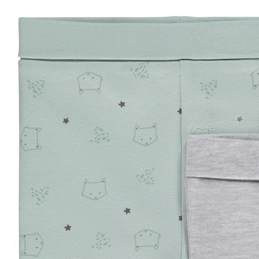 Set van 2 fleece onderbroeken met vosmotief voor baby