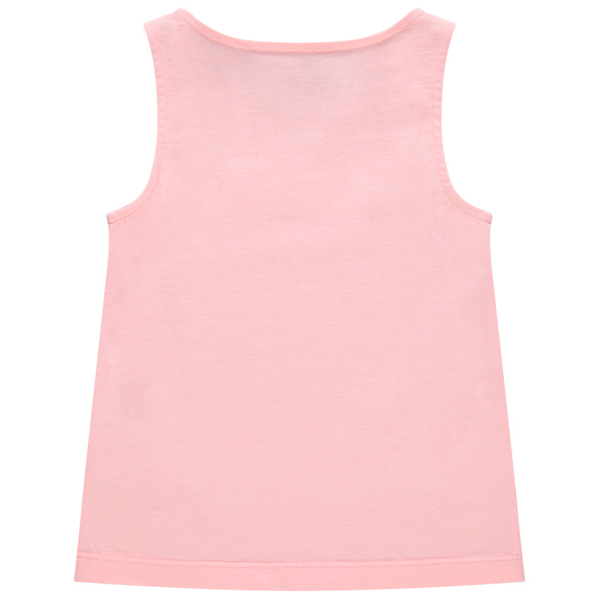 Débardeur rose à message printé 