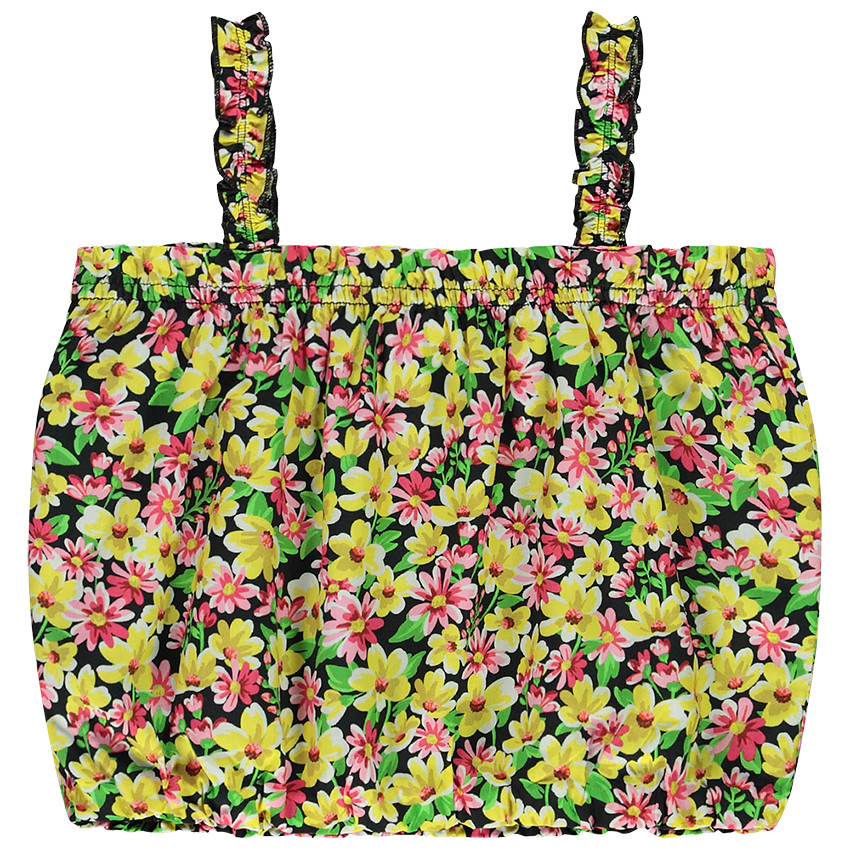 Top court imprimé fleuri pour fille  