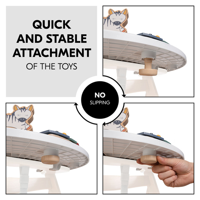 Plateau de jeu musicale pour chaise haute Alpha Play music set Zebra White 