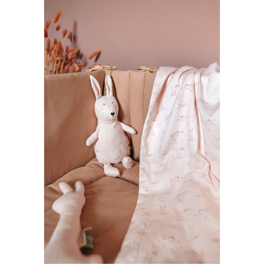 Couverture fleece berceau 75x100cm Rosy Rabbit 