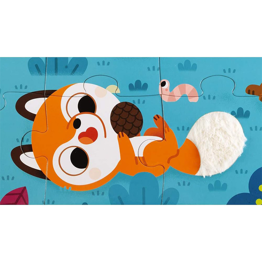 De bosdieren tactiele puzzle 20 stukjes 