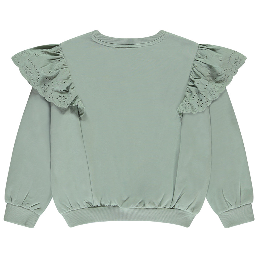 Sweatshirt met grote geborduurde volants voor meisjes 