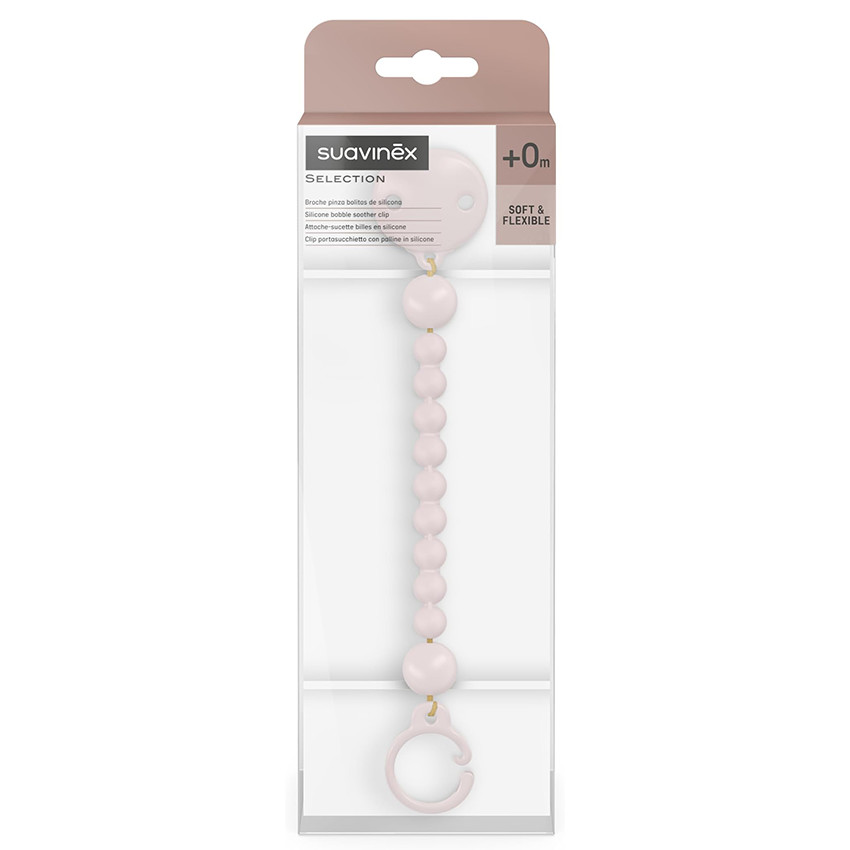 Attache-sucette en silicone Colour Essence mauve 