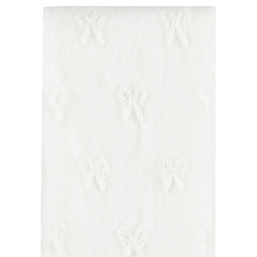 Dikke panty met ton sur ton strikjes "all-over" 