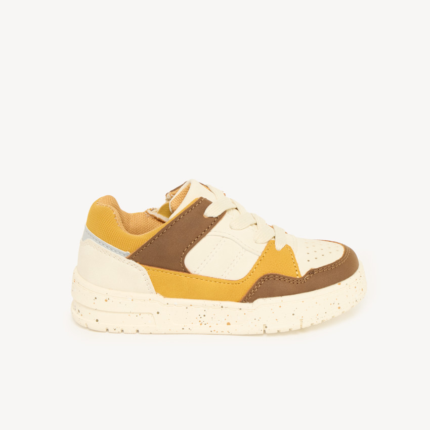 Sportieve sneakers jongens met veters en rits 