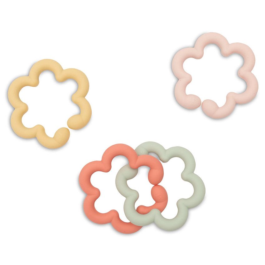 Jeu d’anneaux silicone Flowers 