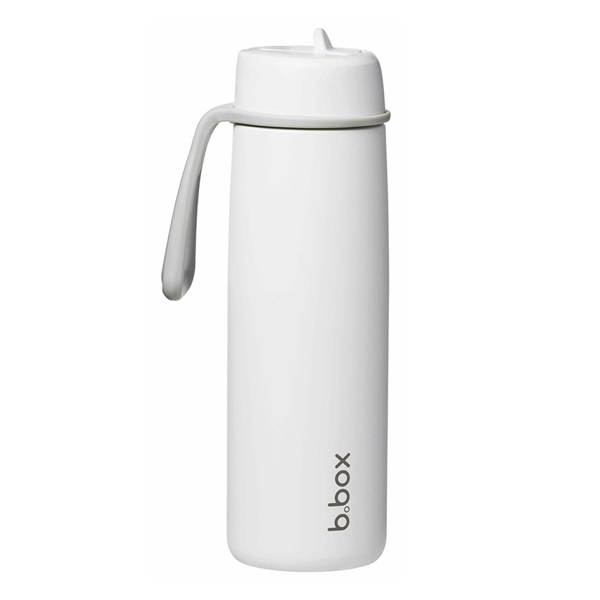 Gourde isotherme avec paille Flip Top 690ml White Out 