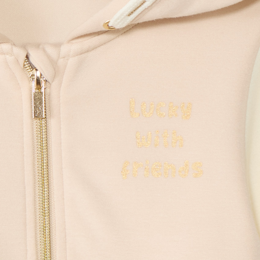 Hooded printed scuba vest meisjes 