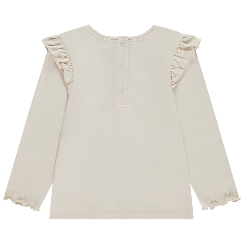 Lange mouwen T-shirt met ruche en fantasieprint voor meisjes 