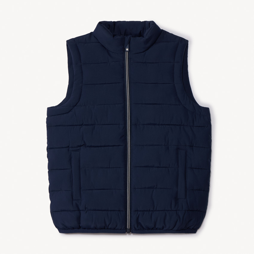 Doudoune sans manches matelassée unie pour garçon 