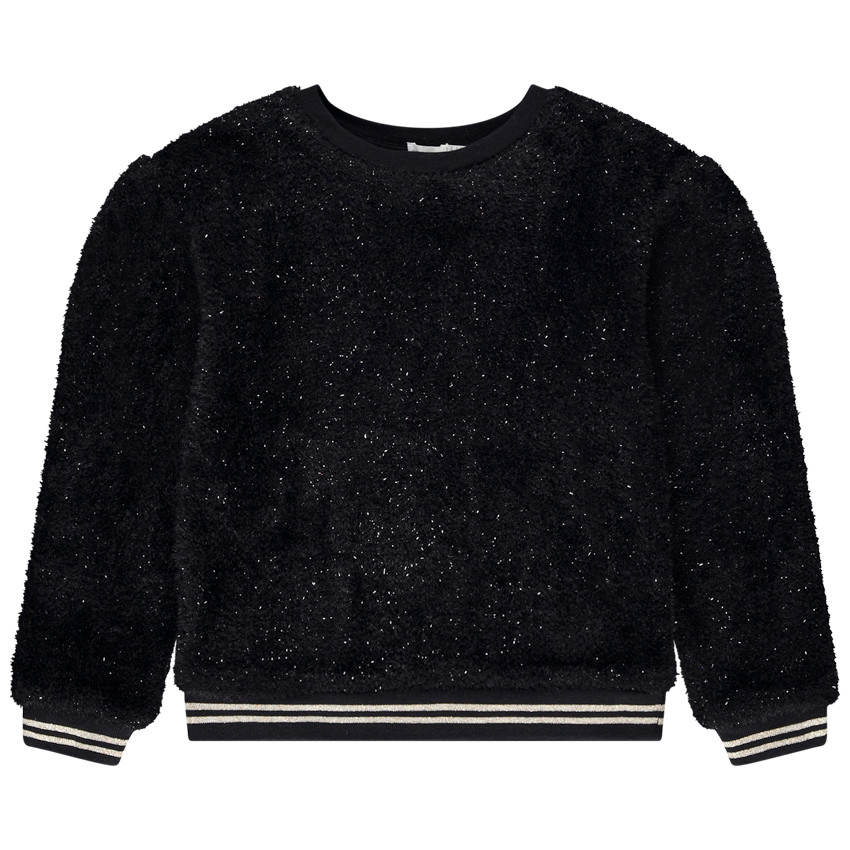 Sweatshirt in sherpa breisel met lurex draden voor meisjes 