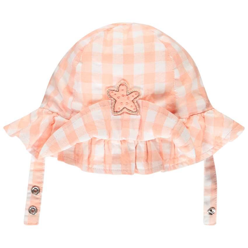 Charlotte en vichy patch étoile de mer pour bébé fille 