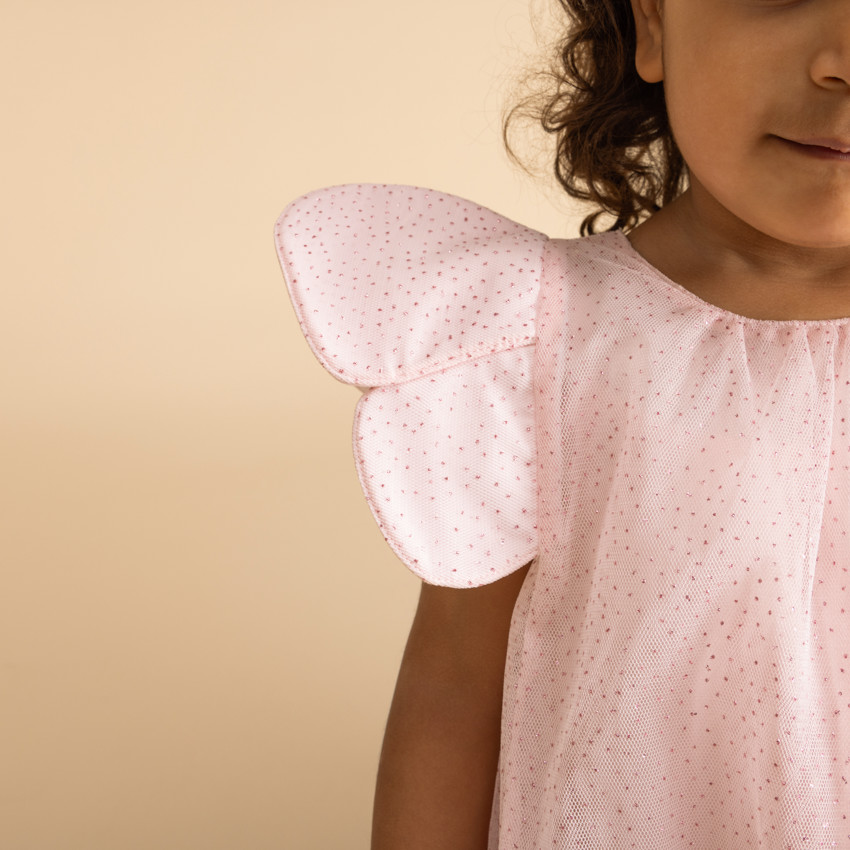 Robe sans manches fantaisie ailes de papillon pour bébé fille 