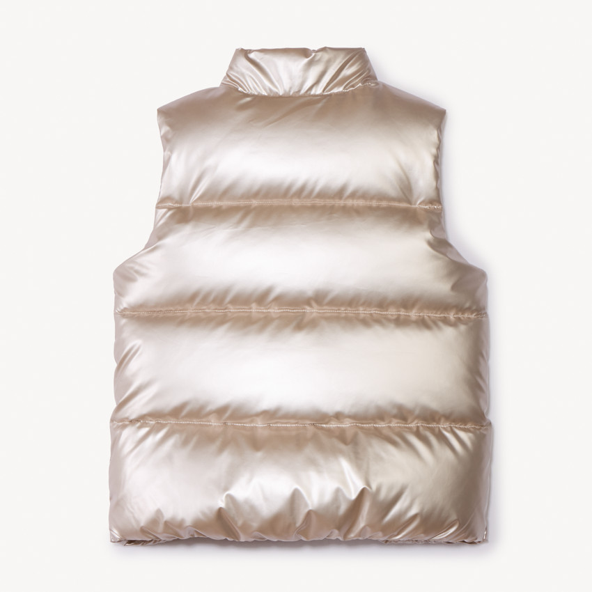 Doudoune sans manches matelassée effet satiné pour fille 