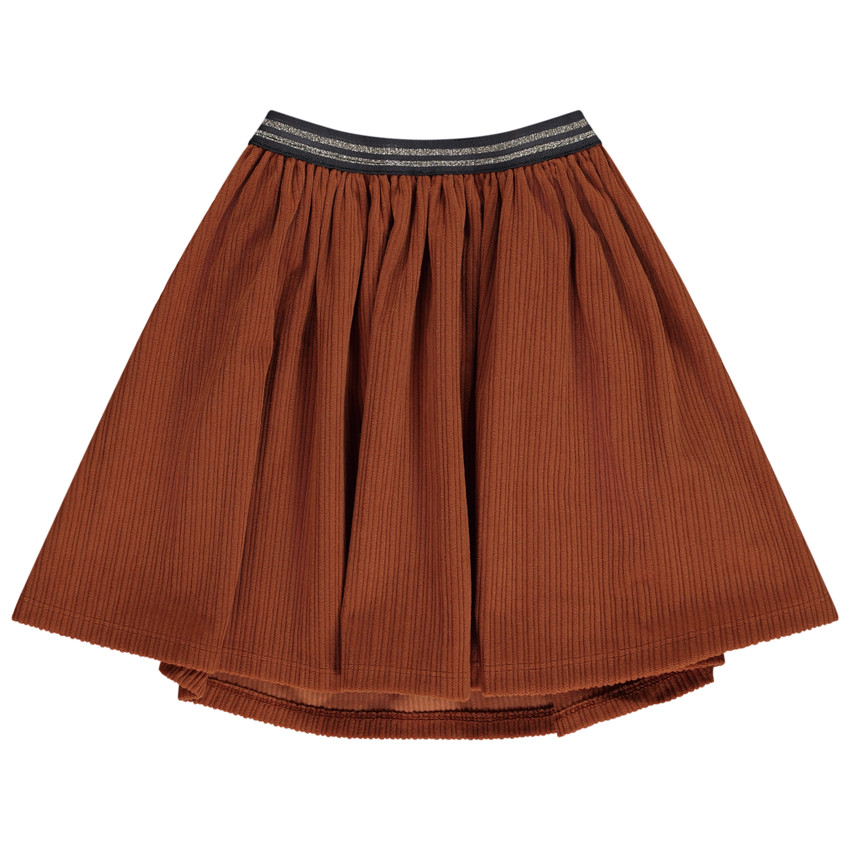 Jupe patineuse en velours côtelé pour fille 