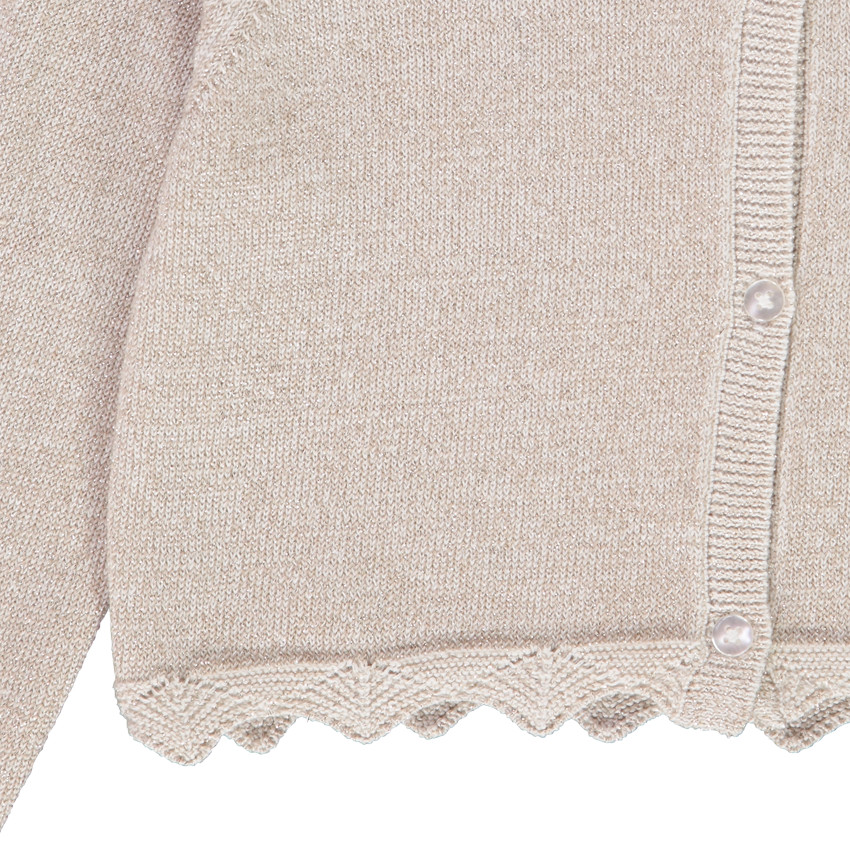 Vest kort in gebreid met golvende onderkant voor meisjes 