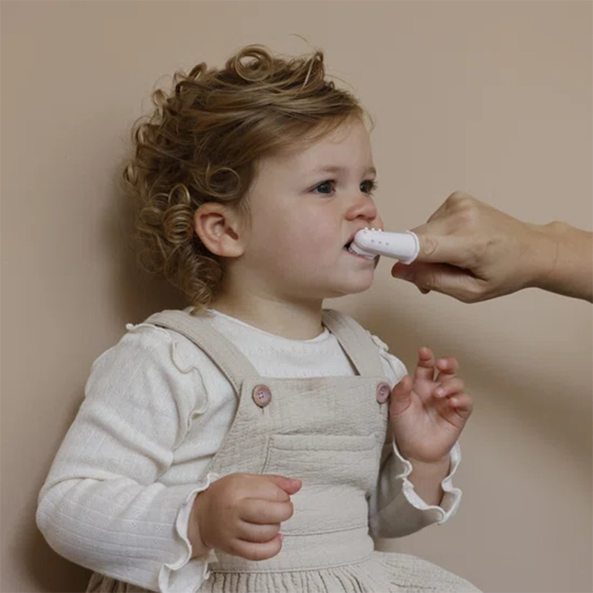 Brosse à dents doigt silicone Rose 