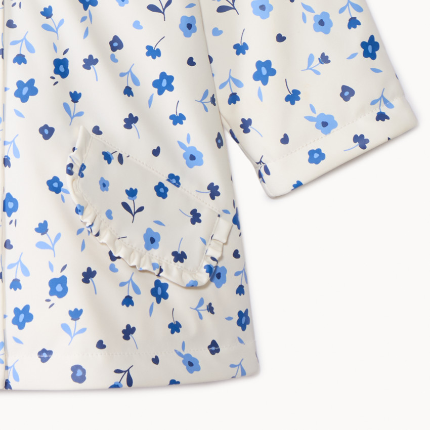 Parka gomme imprimé fleuri pour bébé fille 