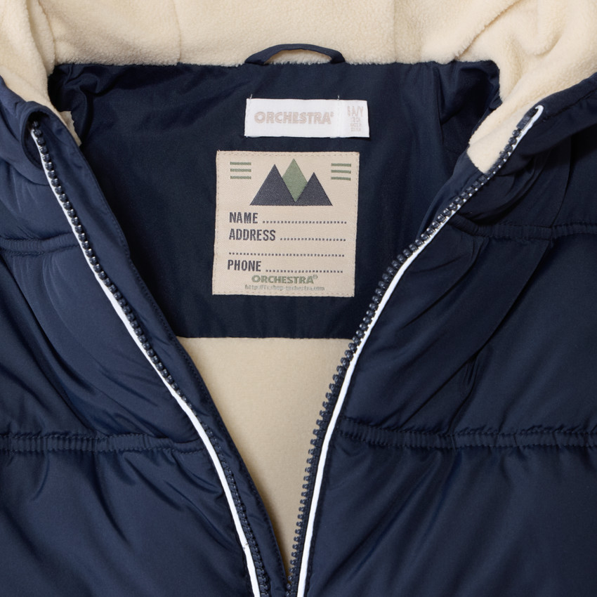 Donsjas met microfleece voering voor jongens 