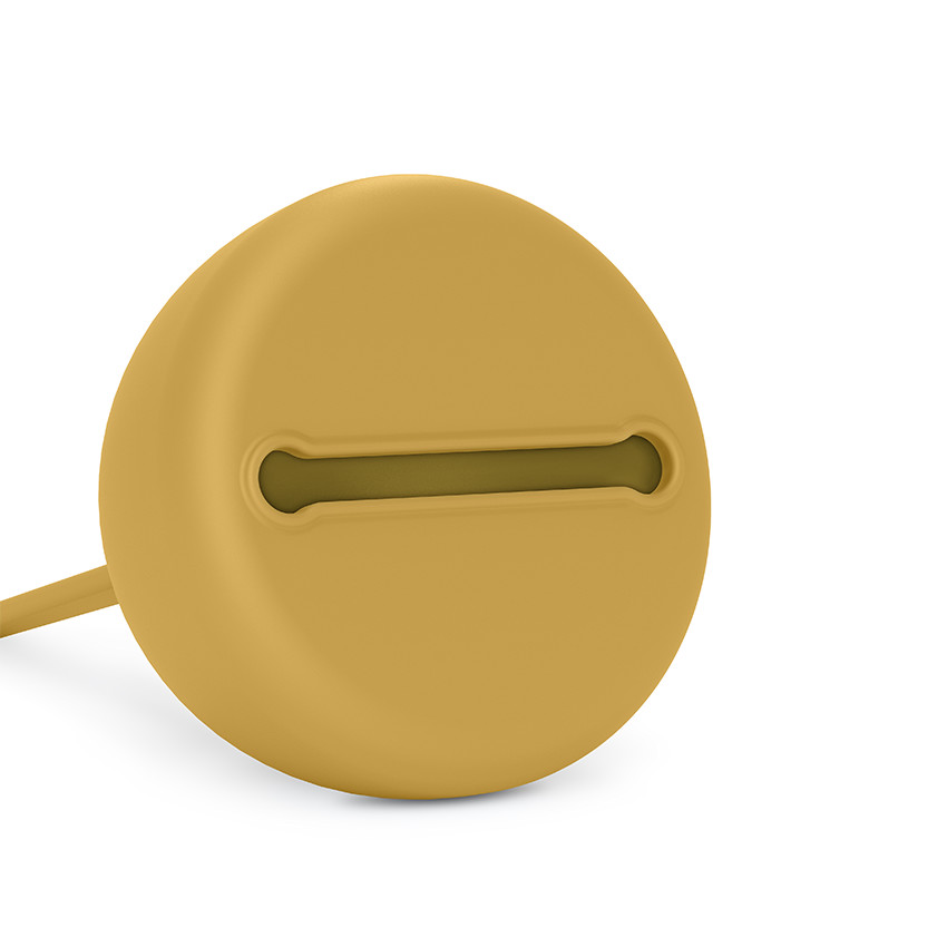 Boîte pour sucettes Colour Essence en silicone Moutarde 