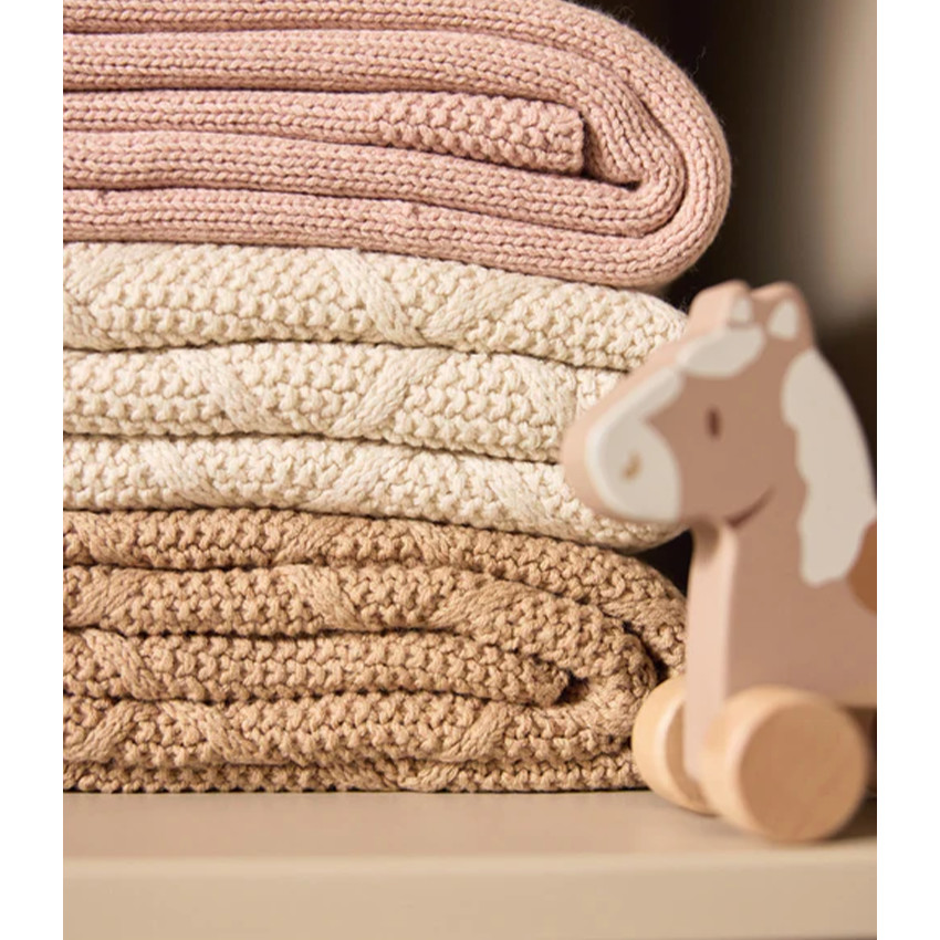 Couverture berceau Cosy Knit - 75X100CM - WILD ROSE-Velvet  