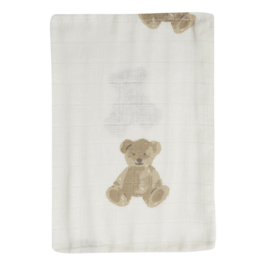 Gant de toilette gaze de coton Teddy Bear 3 pcs 