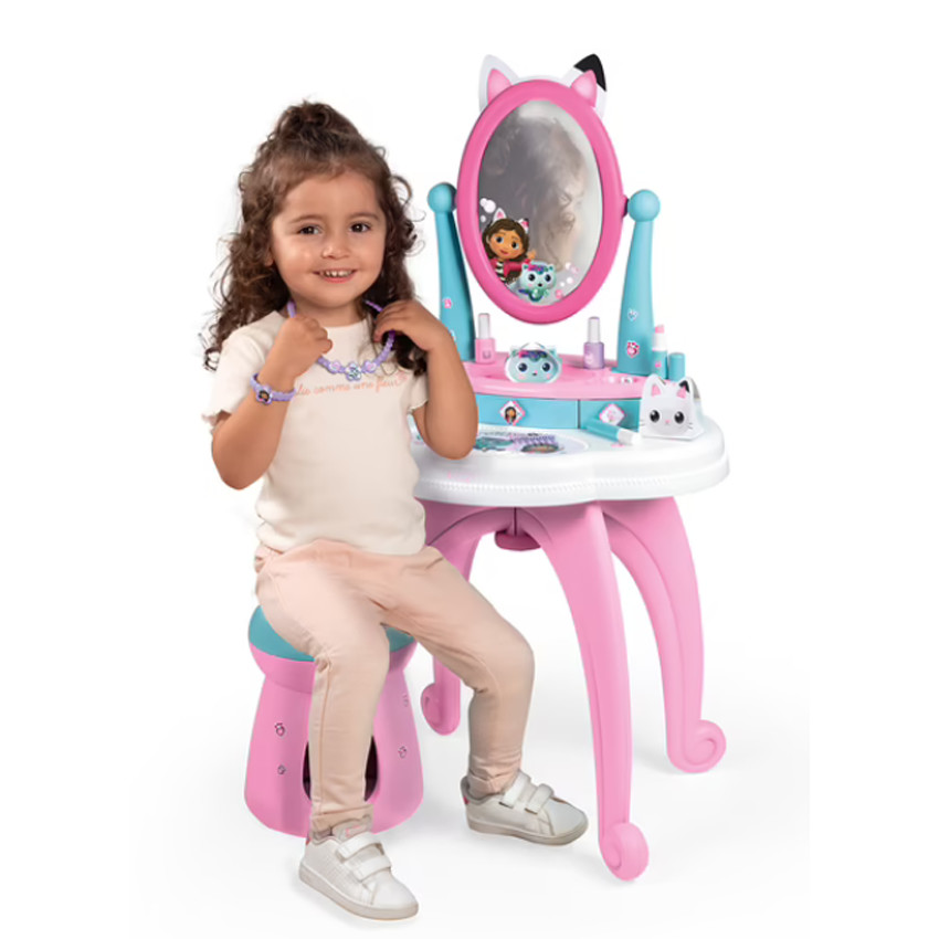 Coiffeuse 2-en-1 avec tabouret Gaby et la maison magique 3ans+ 