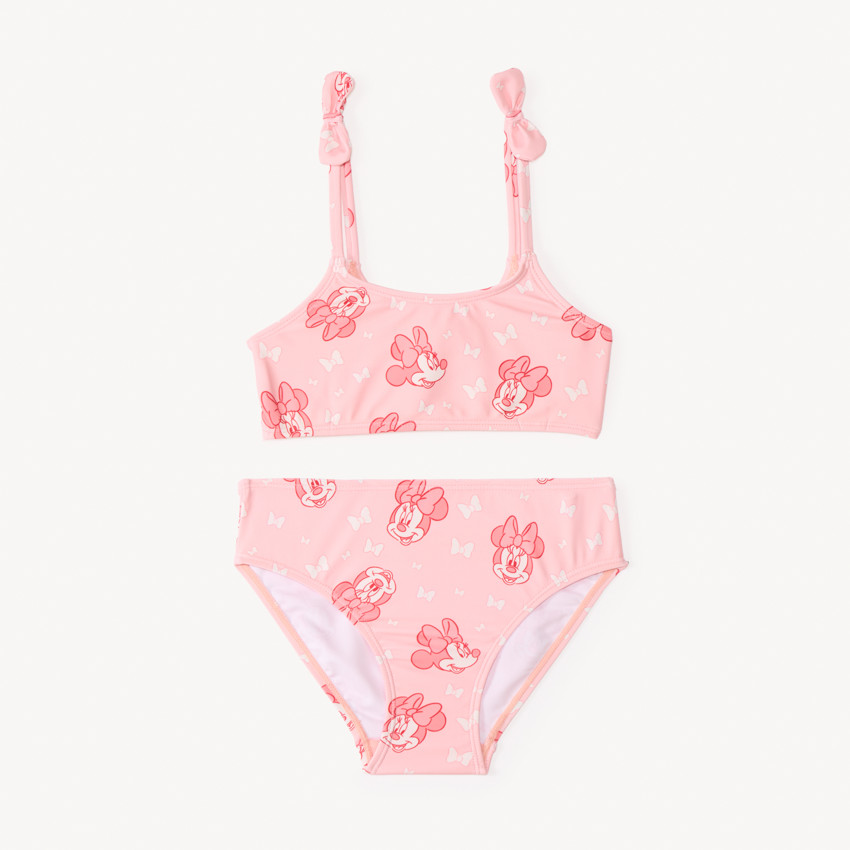 Maillot de bain 2 pièces Minnie (Disney) à nœuds fantaisie fille 