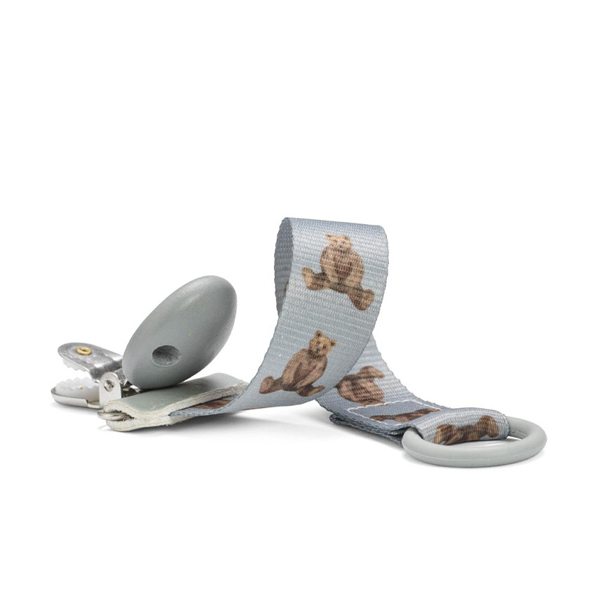 Attache-sucette en bois billy the bear 