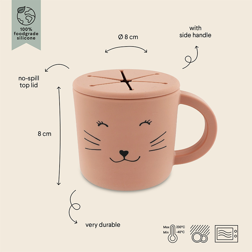 Tasse snack silicone Mrs Cat 